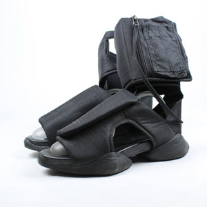 Rick Owens Black Cargo Sandals SZ 9