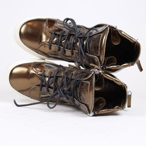 Giuseppe Zanotti Gold Sneakers SZ 40